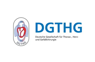 Logo Deutsche Gesellschaft für Thorax-, Herz- und Gefäßchirurgie (DGTHG)
